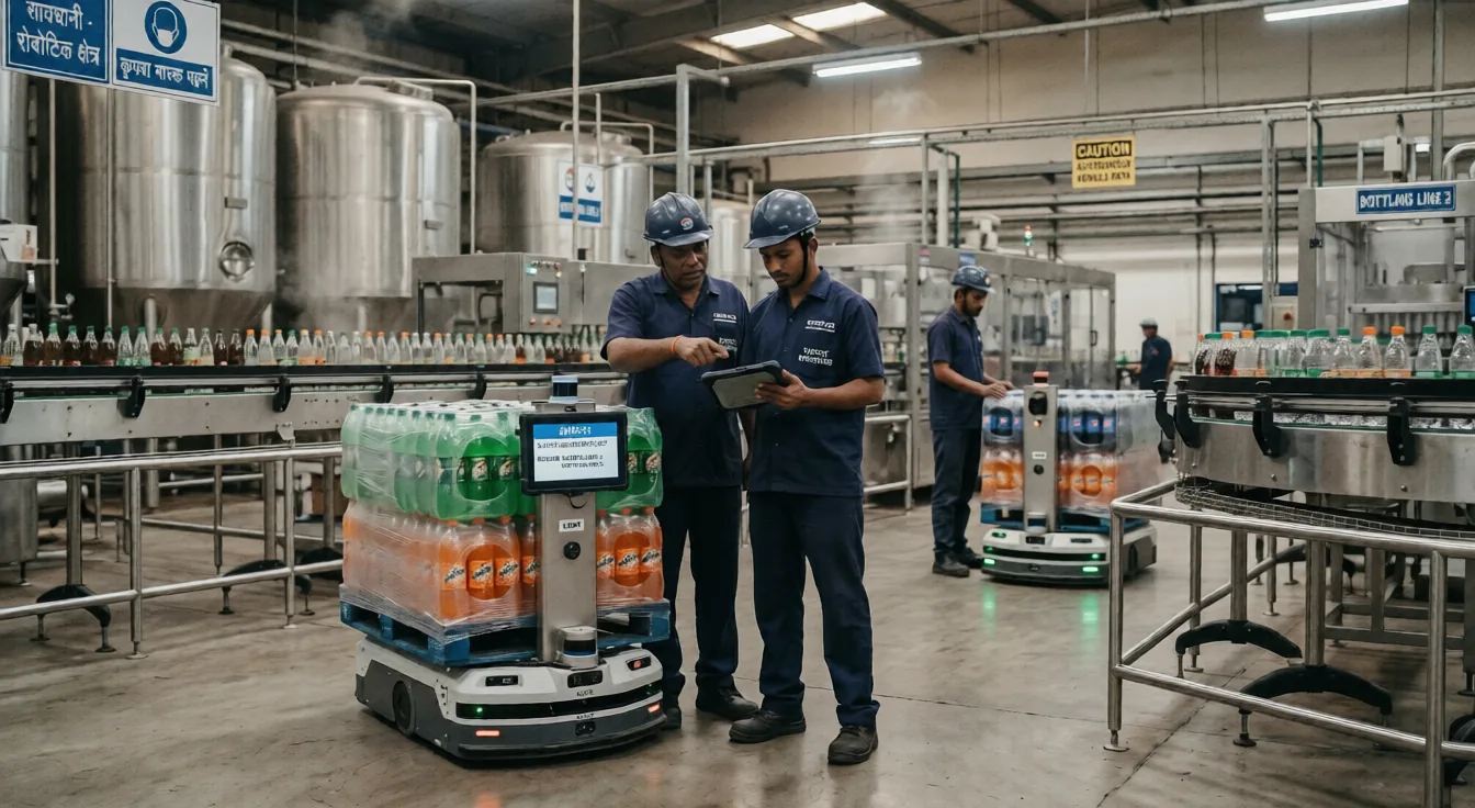 Implementation of AMRs in a Soft Drink Manufacturing Facility