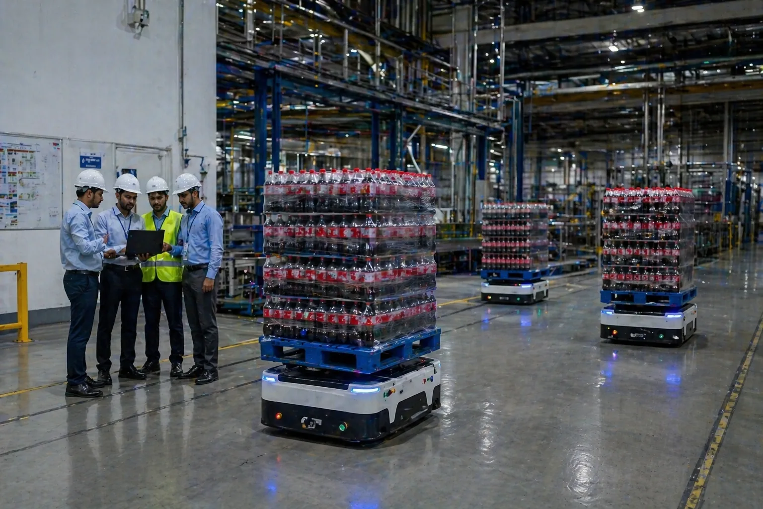 Implementation of AMRs in a Soft Drink Manufacturing Facility