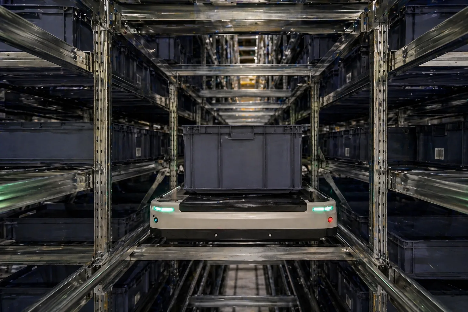4D shuttle implementation in a warehousing unit