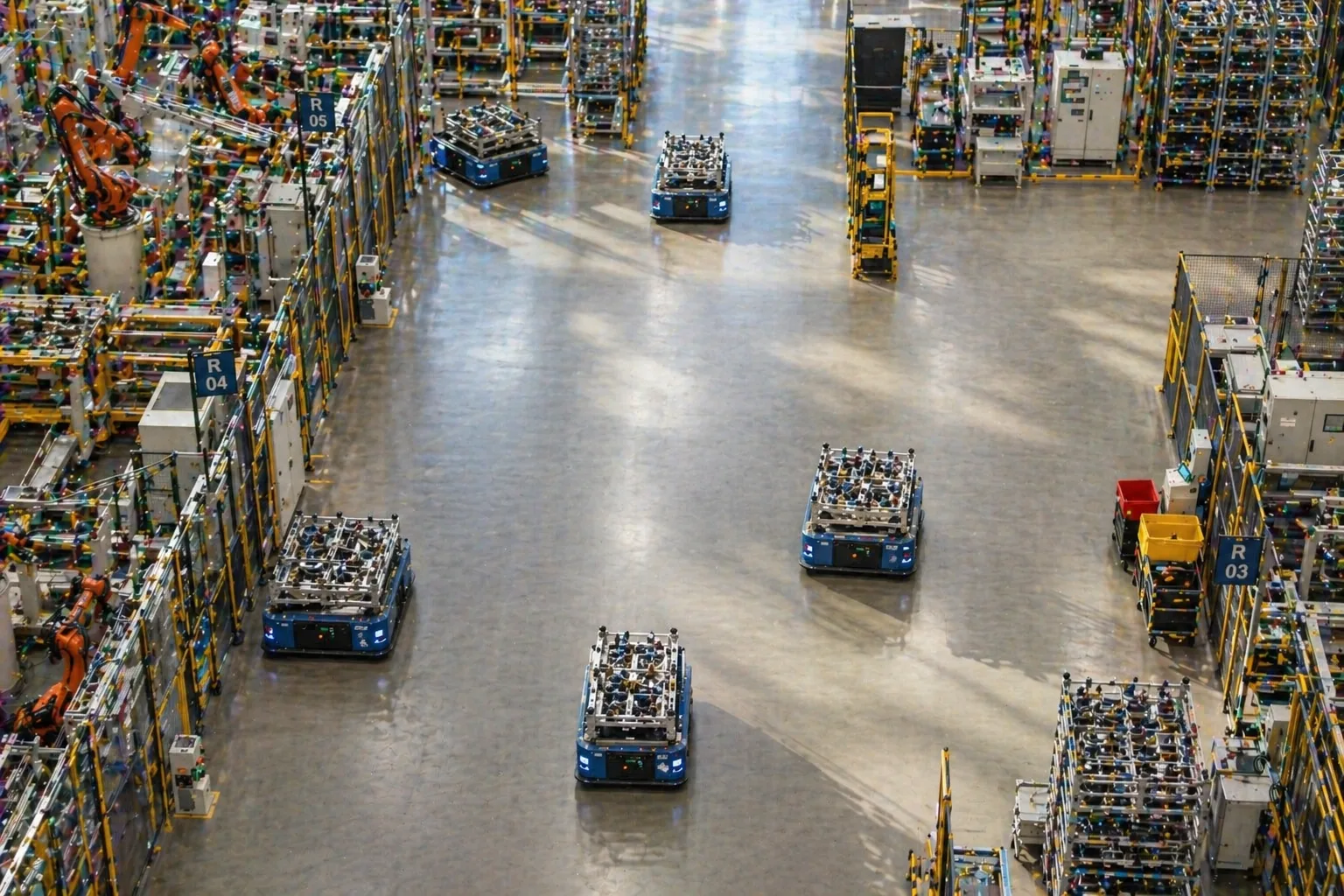 Dynamic AMR Routing in an Automotive parts Manufacturing unit